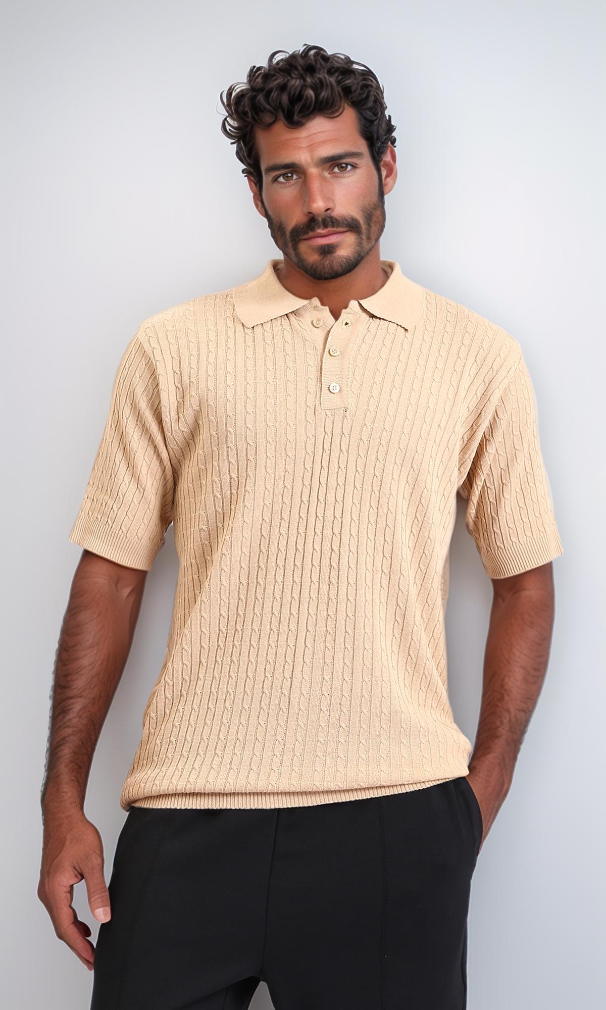 Men's Polo Shirt - Camel