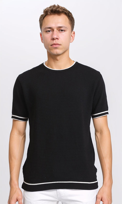 R206907 - Slip On Short Sleeves Tee - Black