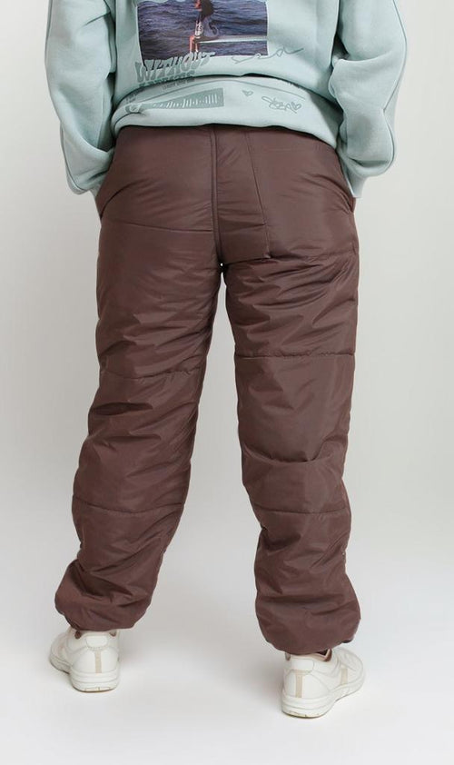 R206947 - Water Proof Puffer Pants - Brown