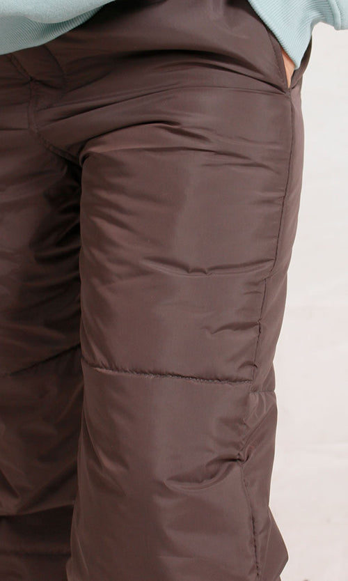 R206947 - Water Proof Puffer Pants - Brown