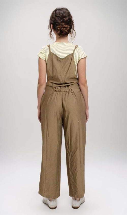 R206970-R206970 - Linen Overalls - Olive