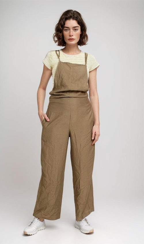 R206970-R206970 - Linen Overalls - Olive