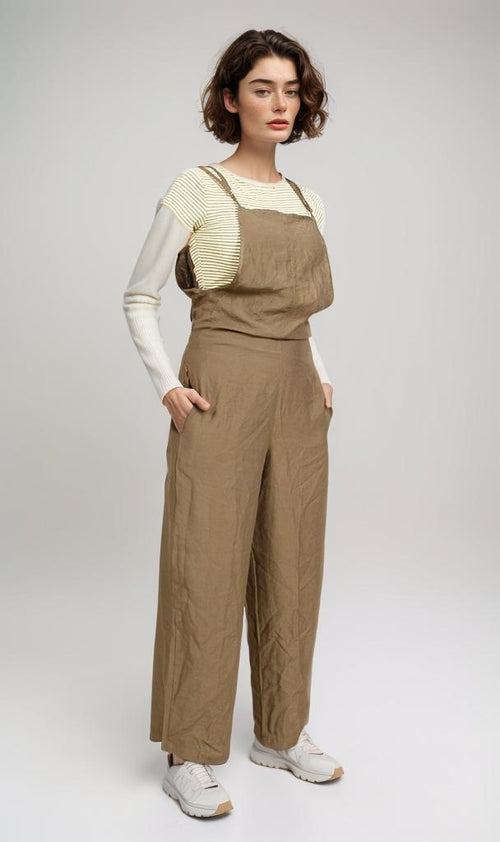 R206970-R206970 - Linen Overalls - Olive
