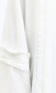 R206976 - Slip On Textured Long Cardigan - Off-White
