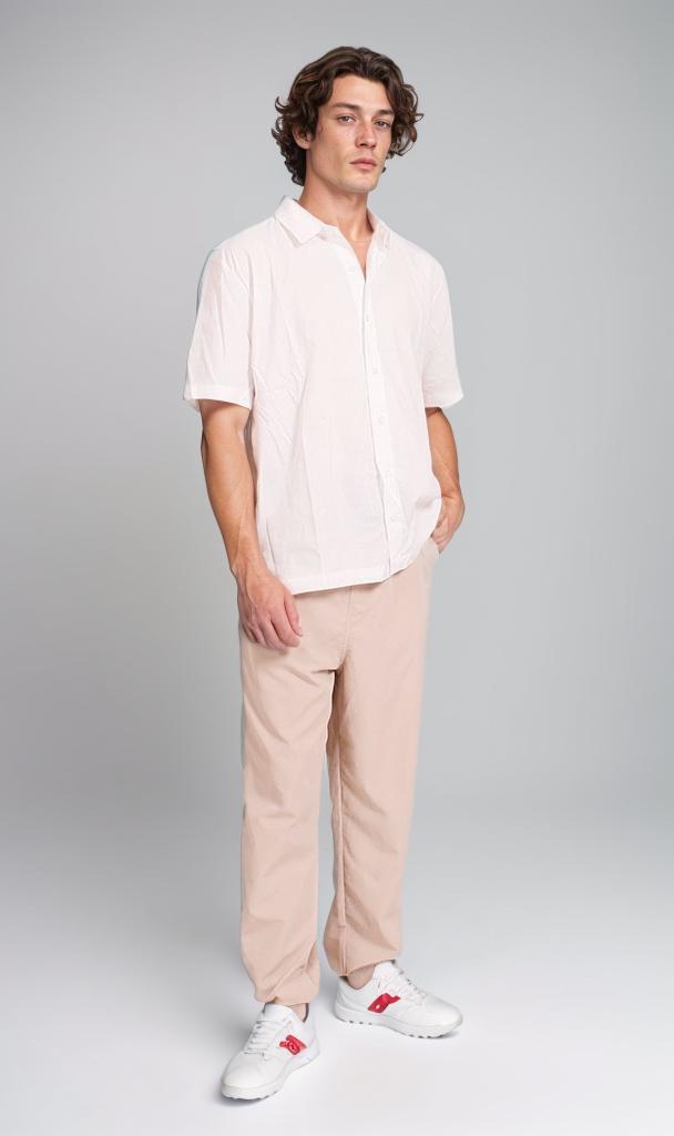 R206992 - Classic Linen Short-Sleeve Button-Up Shirt - White