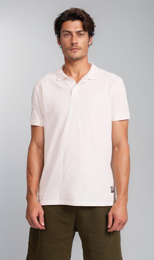 R207051 - White Pique Polo Shirt - Regular Fit