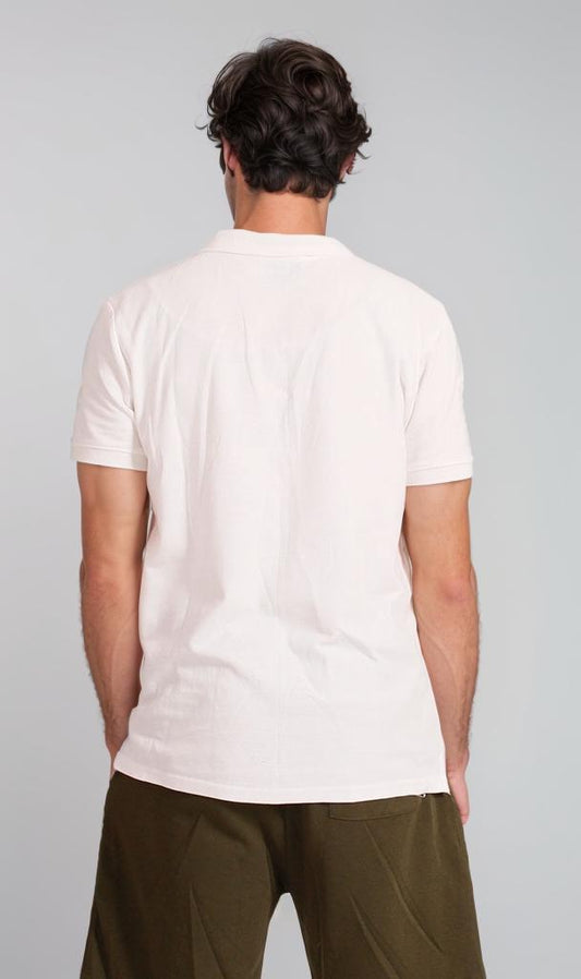 R207051 - White Pique Polo Shirt - Regular Fit