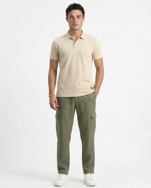 Ravin | Men's Essential Piqué Polo Shirt – Oatmeal - R207052