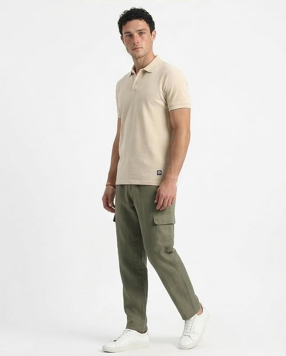 Ravin | Men's Essential Piqué Polo Shirt – Oatmeal - R207052