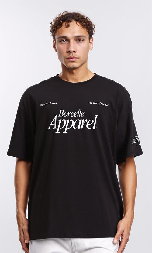 R207057 - Front & Back Print Relaxed Tee - Black