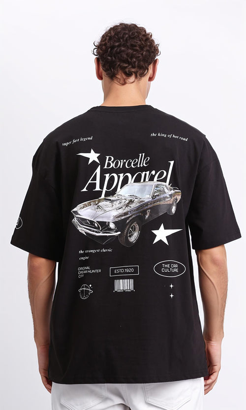 R207057 - Front & Back Print Relaxed Tee - Black