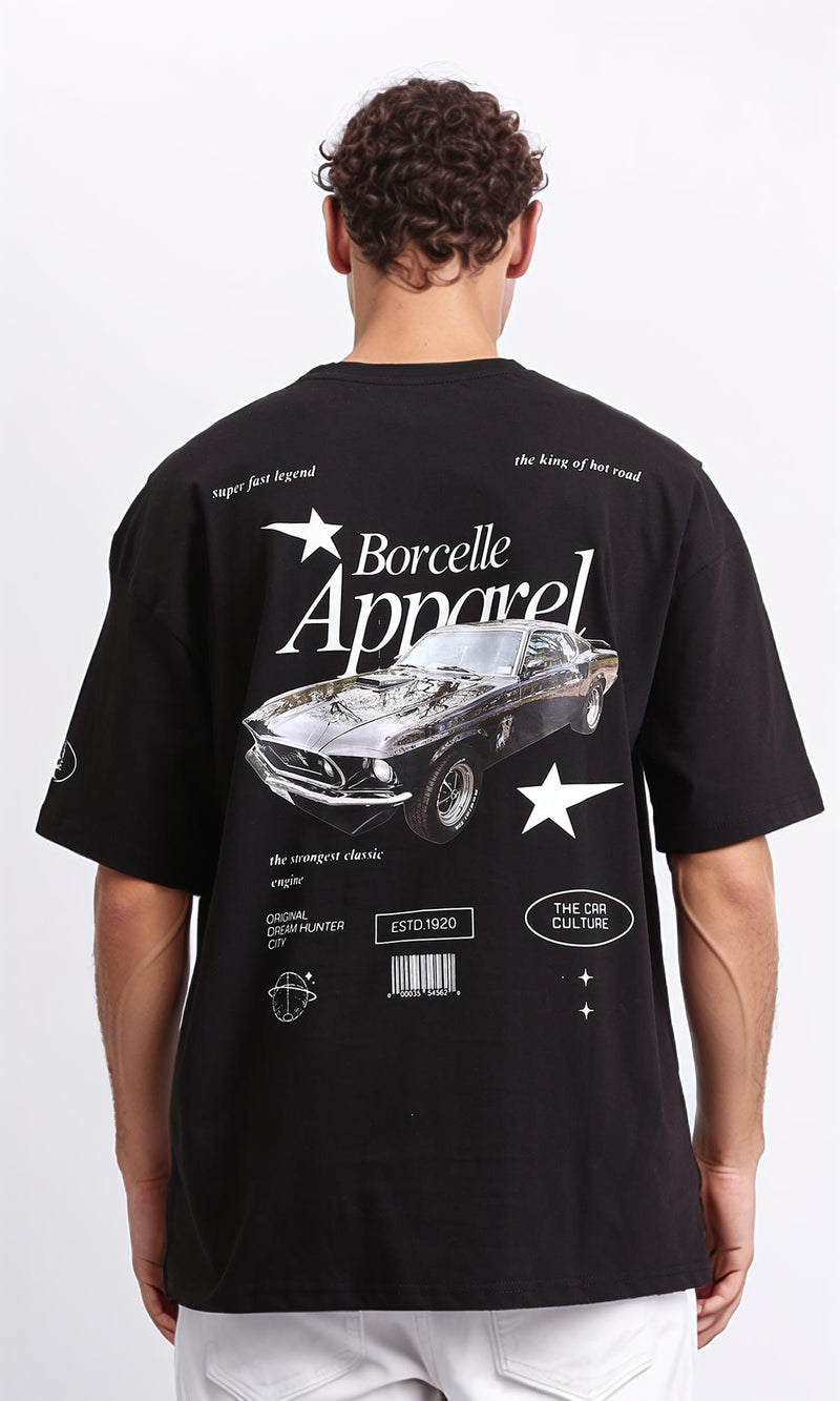 R207057 - Front & Back Print Relaxed Tee - Black