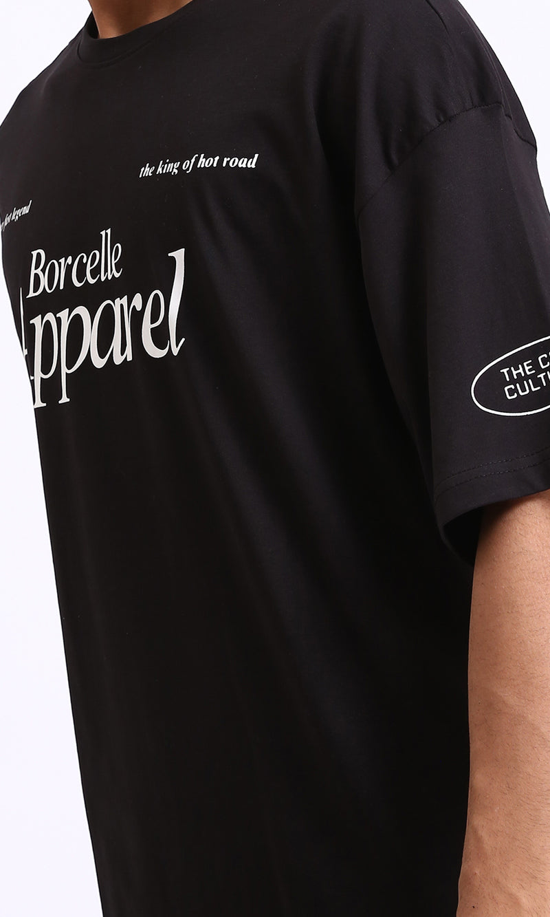 R207057 - Front & Back Print Relaxed Tee - Black