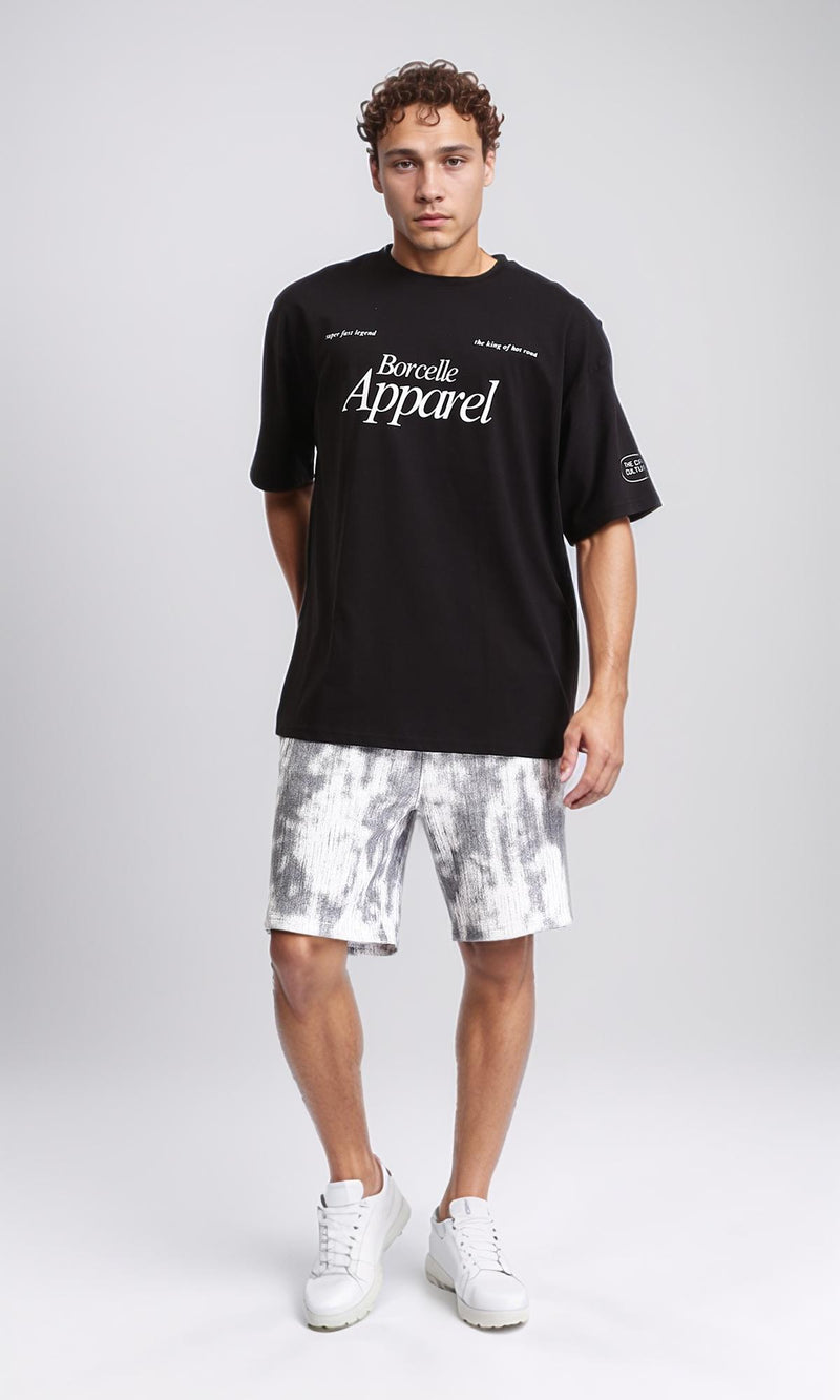 R207057 - Front & Back Print Relaxed Tee - Black