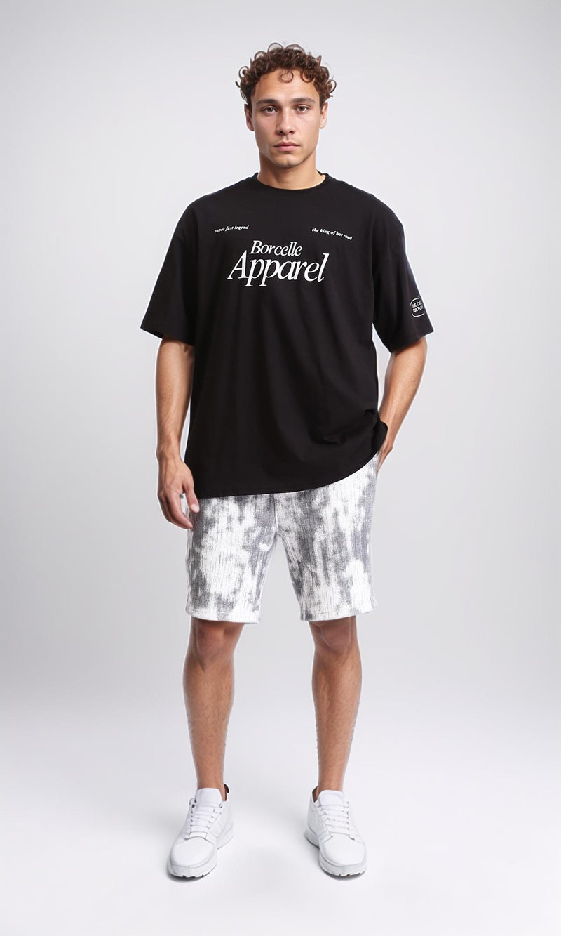 R207057 - Front & Back Print Relaxed Tee - Black