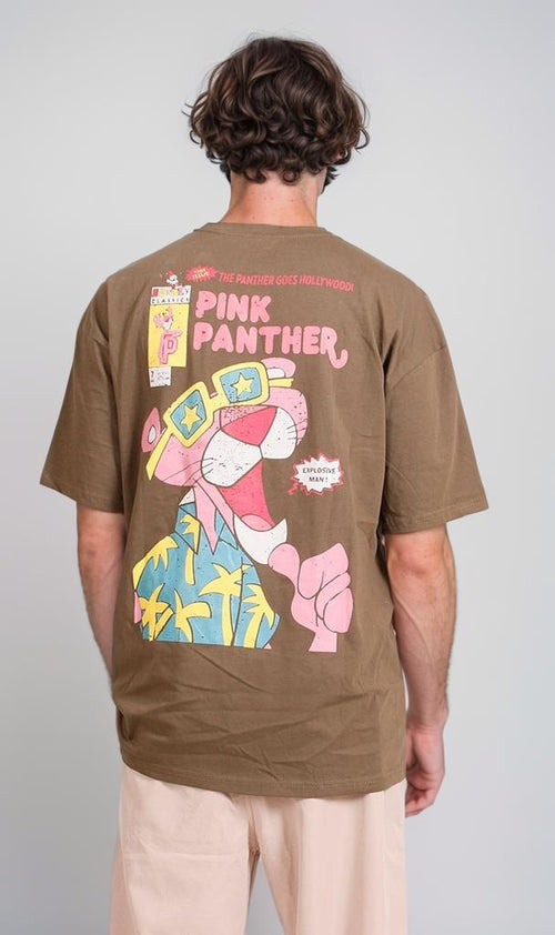 R207058 - Graphic Printed Oversized T-Shirt - Olive Green