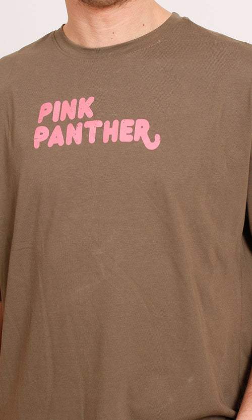 R207058 - Graphic Printed Oversized T-Shirt - Olive Green