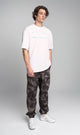 R207060 - Graphic Printed Oversized T-Shirt - White