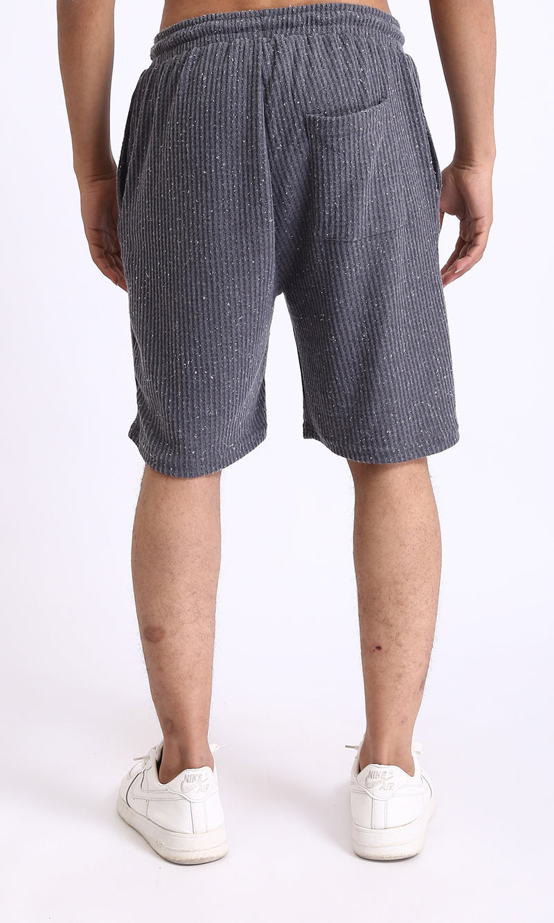 R207205 - Slip On Short with Elastic Waist - Heather Dark Grey