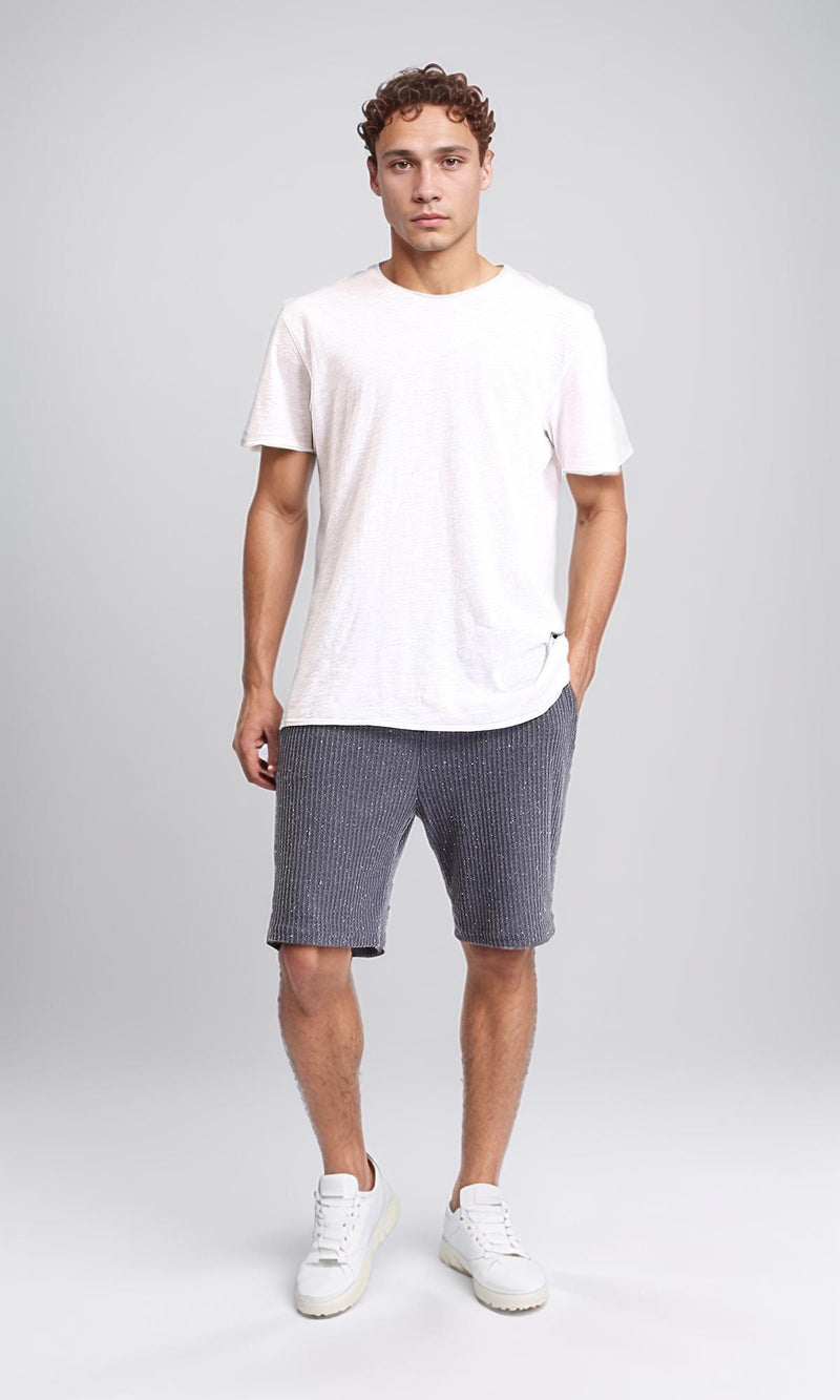 R207205 - Slip On Short with Elastic Waist - Heather Dark Grey