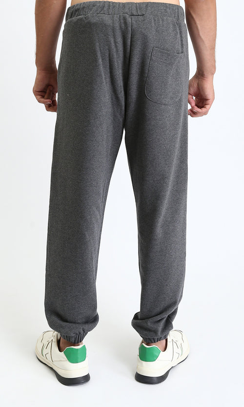 R207209 - Slip On Comfy Pants with Hem - Heather Dark Grey