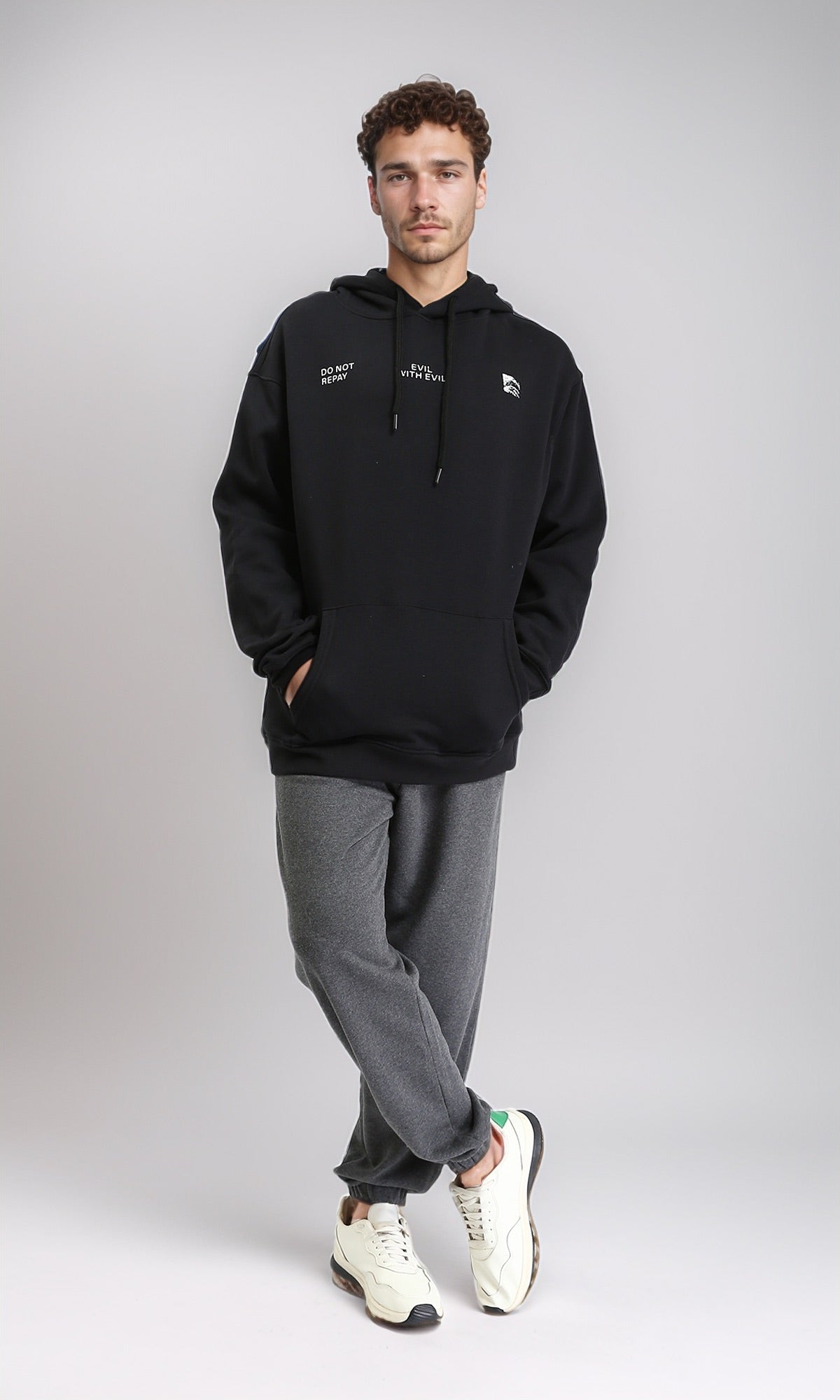 R207209 - Slip On Comfy Pants with Hem - Heather Dark Grey