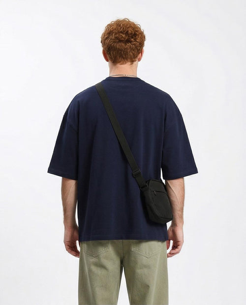 Ravin | Street Style Heavyweight Oversized Graphic T-Shirt - Navy - Navy Blue - R207218