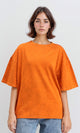 R207220 - Crew Neck Solid Slip On Tee - Orange