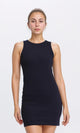 R207224 - Cotton Sleeveless Bodycon Short Dress - Navy Blue
