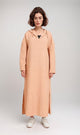 R207230-R207230 - Hooded Longline Tunic - Apricot