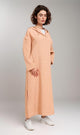 R207230-R207230 - Hooded Longline Tunic - Apricot