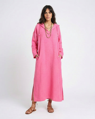 Belted Linen Shirt - Blue