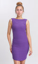 R207238 - Square Back Sleeveless Short Dress - Purple