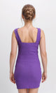 R207238 - Square Back Sleeveless Short Dress - Purple