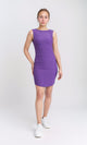R207238 - Square Back Sleeveless Short Dress - Purple