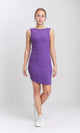 R207238 - Square Back Sleeveless Short Dress - Purple