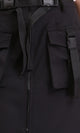 R207243 - Zipped Skirt with Front Pockets - Black