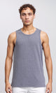 R207260 - Sleeveless Slip On Comfy Tank Top - Medium Grey