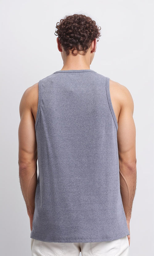 R207260 - Sleeveless Slip On Comfy Tank Top - Medium Grey