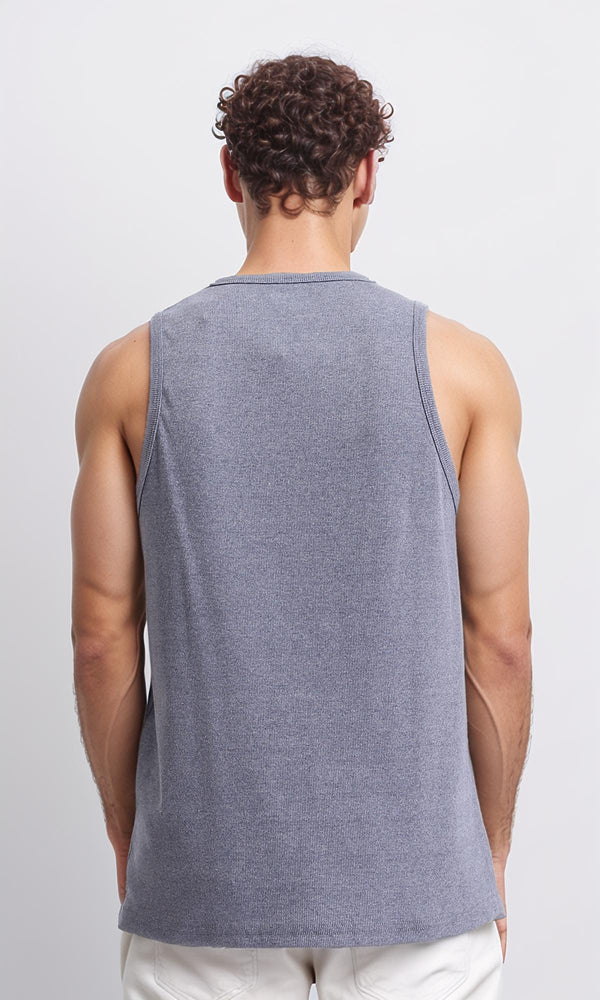 R207260 - Sleeveless Slip On Comfy Tank Top - Medium Grey