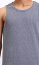 R207260 - Sleeveless Slip On Comfy Tank Top - Medium Grey