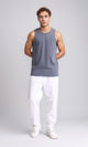 R207260 - Sleeveless Slip On Comfy Tank Top - Medium Grey