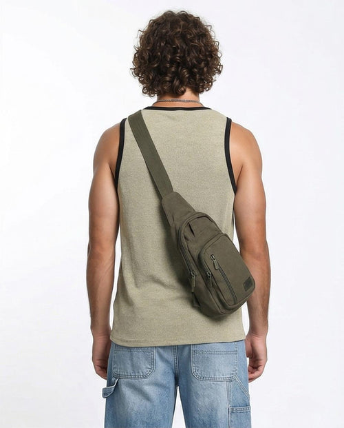 Ravin Men's Ribbed Ringer Tank Top - Sage Green - R207261