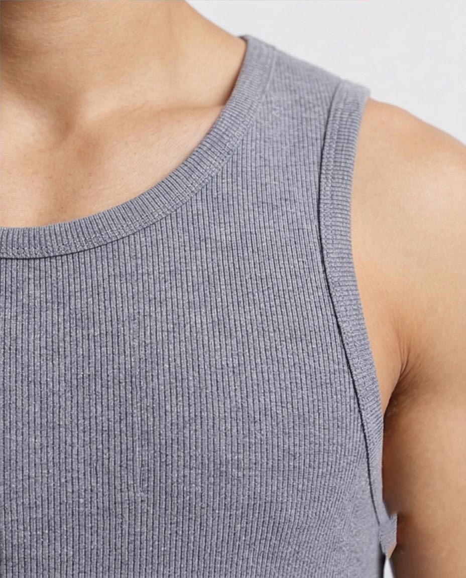 Ravin Men’s Essential Ribbed Tank Top – Grey Heather - R207263