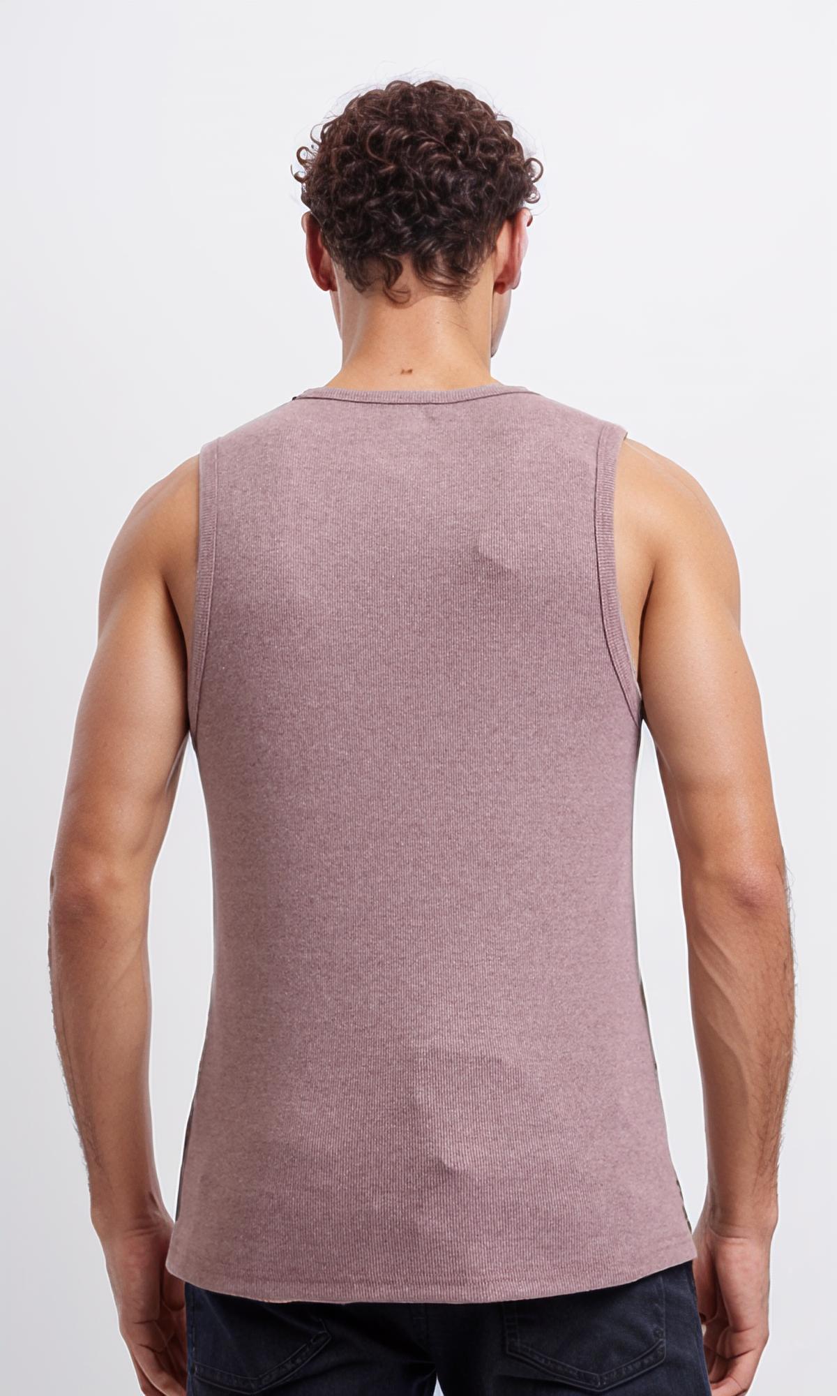 R207264 - Sleeveless Slip On Comfy Tank Top - Brown