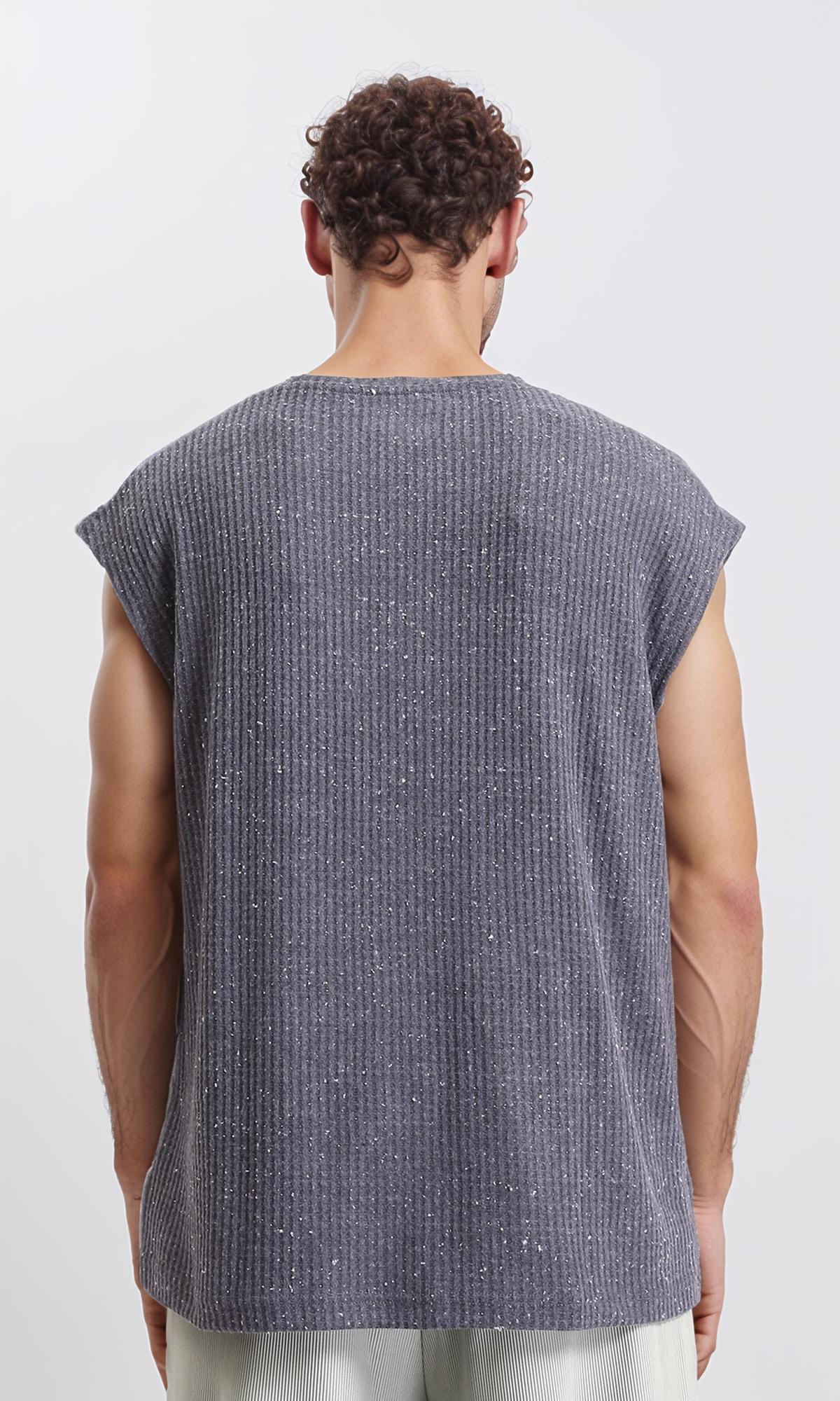 R207267 - Cap Sleeves Loose Fit Tee - Heather Dark Grey