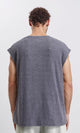 R207267 - Cap Sleeves Loose Fit Tee - Heather Dark Grey