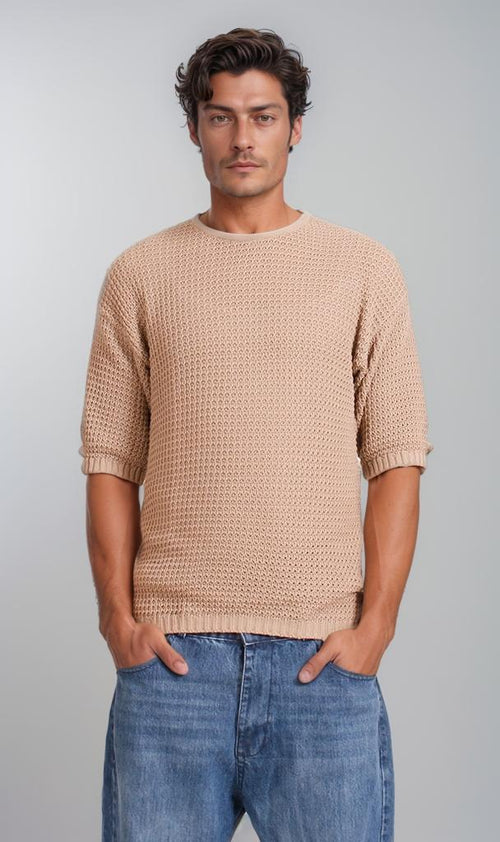 R207275 - FOB & Ready Garment Knit T-Shirt - Beige