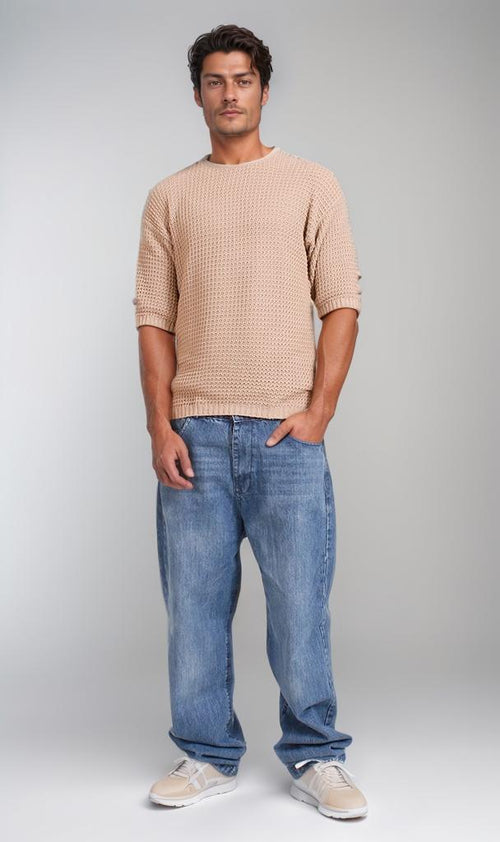 R207275 - FOB & Ready Garment Knit T-Shirt - Beige