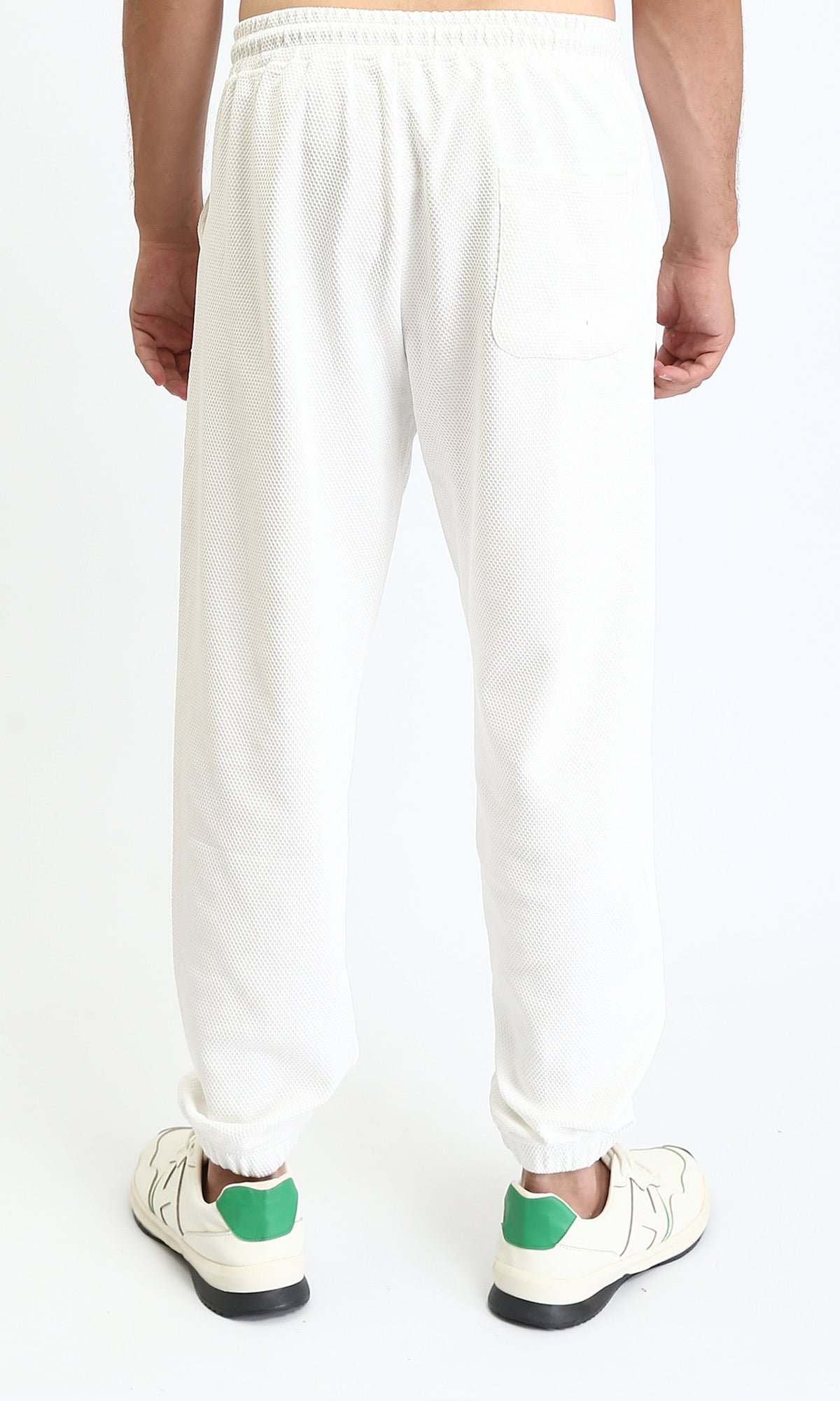 R207285 - Slip On Pants with Elastic Waist - Off-White